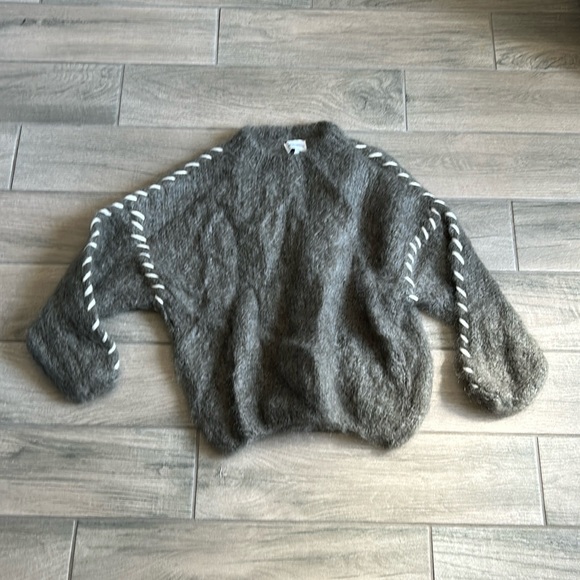 American dreams fuzzy whipstitch sweater - Picture 2 of 7